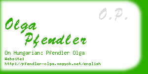 olga pfendler business card